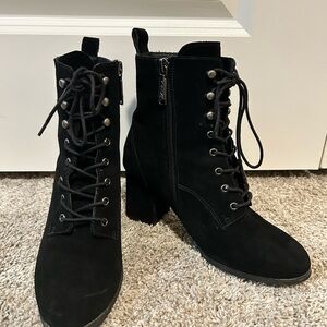 Blondo Black Lace-Up Boots 6.5